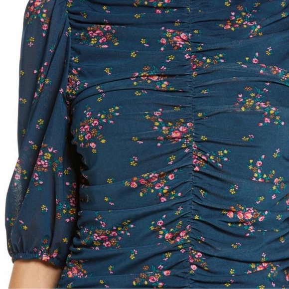 Charles Henry Floral Ruched Dress NWT - Picture 3 of 14